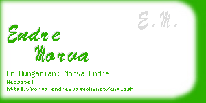 endre morva business card